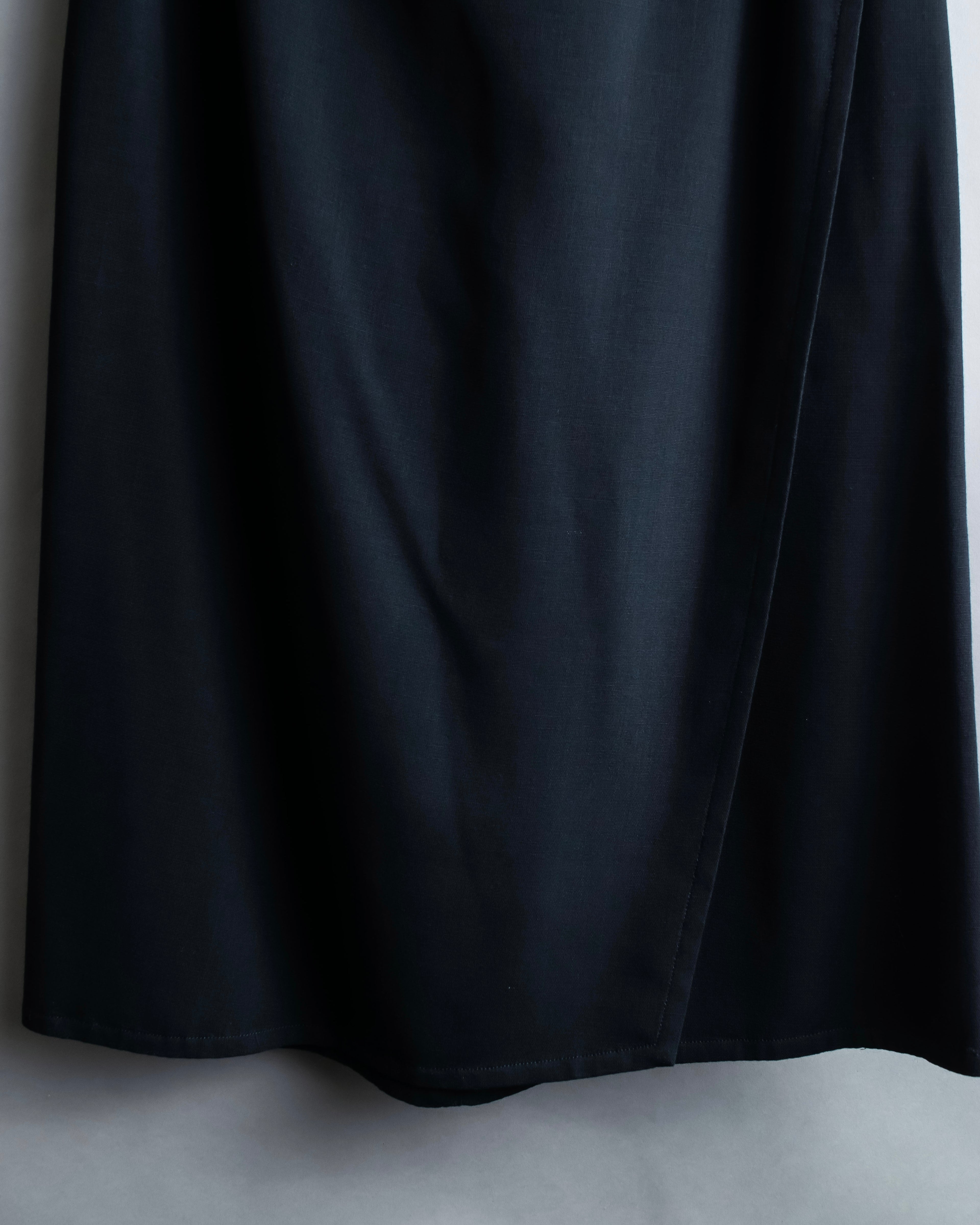 "HERMES" Button detailed flared midi skirt