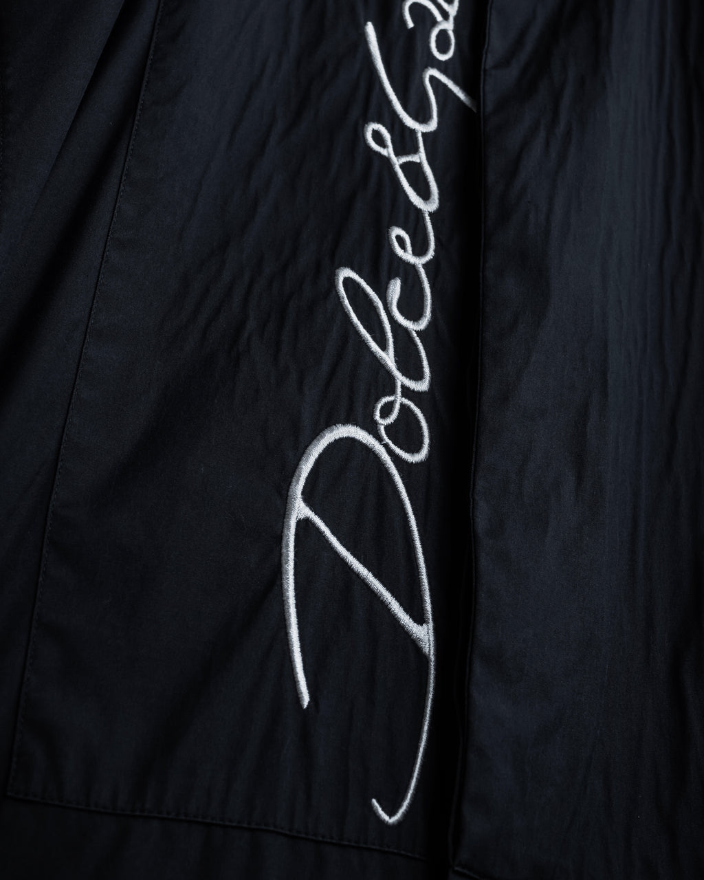 "Dolce & Gabbana" Logo embroidered tie design dress shirt