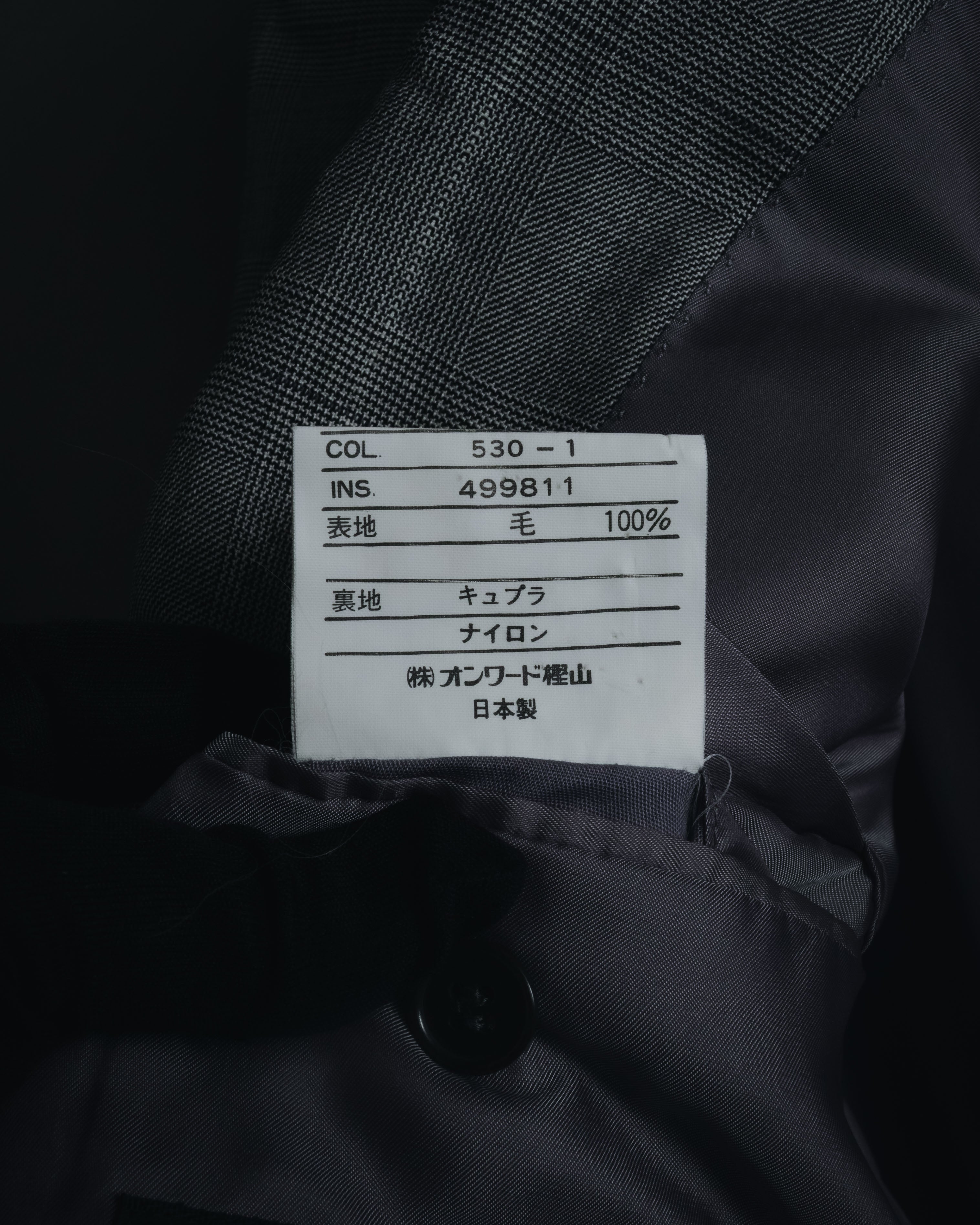 "YVES SAINT LAURENT" 80’s-90’s glen check tailored suit set