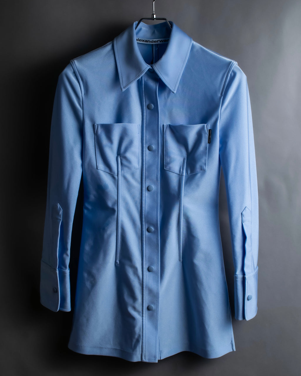 "ALEXANDER WANG" Three-dimensional cut design light blue shirt