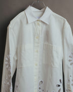 “BURBERRY” 2018-2022 Cutwork embroidered cotton shirt