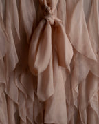 "VALENTINO" Ruffle detail sheer bowtie blouse