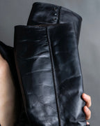 "BOTTEGA VENETA" Belt design square toe knee high long boots