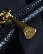 "Rudolph Valentino" Striped nylon combination 2-way boston bag