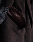 "VALENTINO" Shaped silhouette mocha brown chester coat