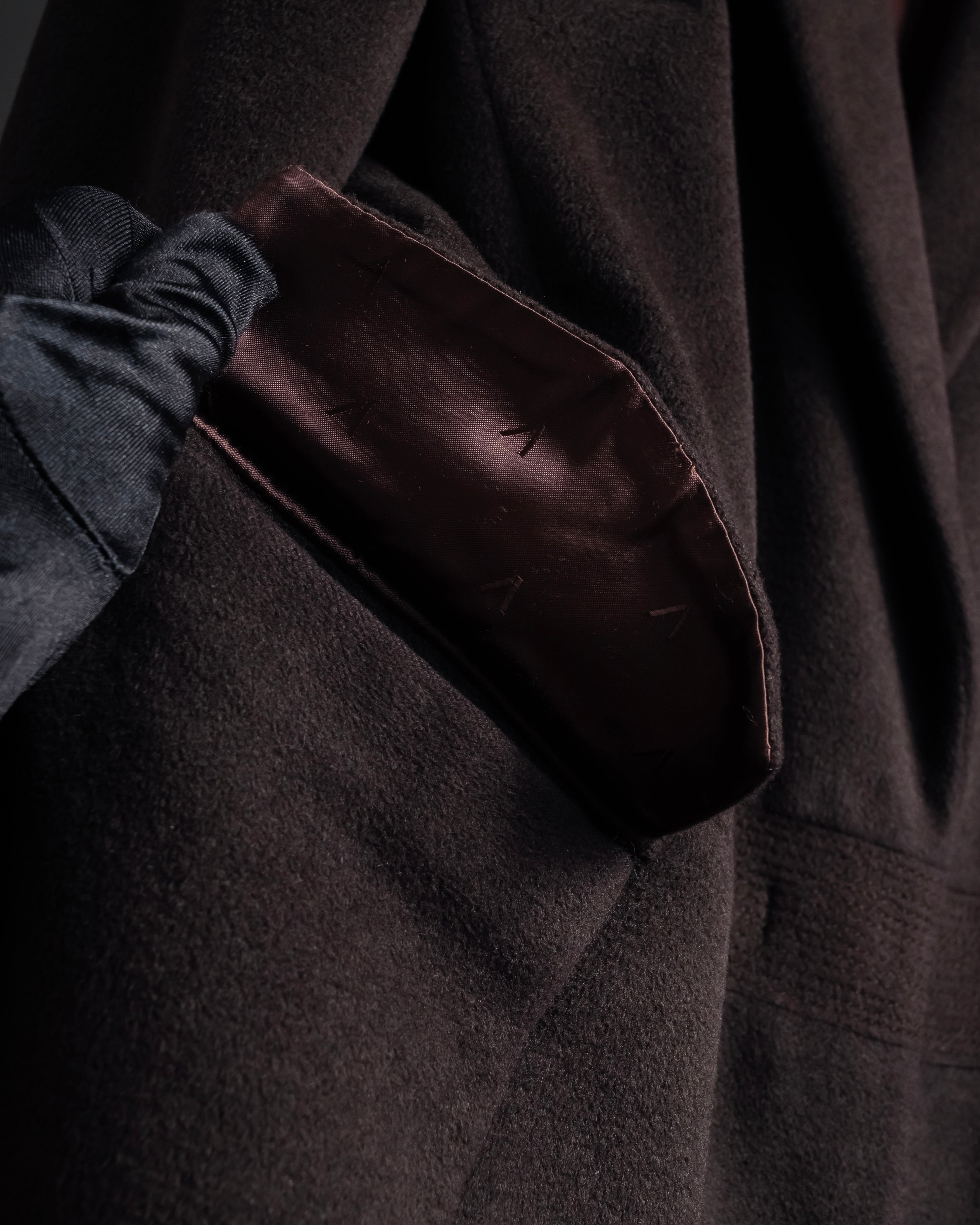 "VALENTINO" Shaped silhouette mocha brown chester coat