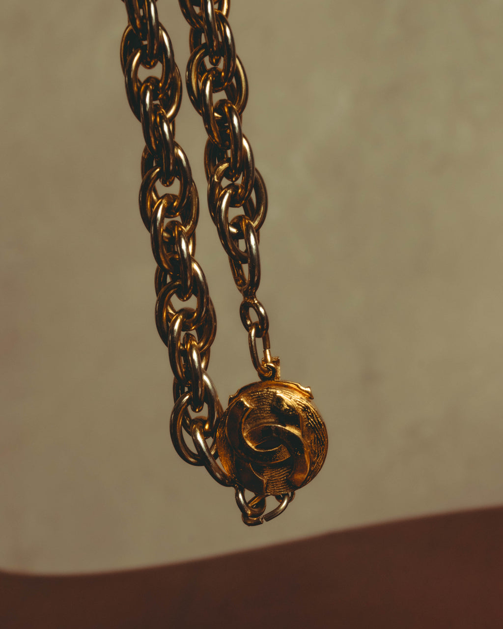 –SPECIAL– "CHANEL" 80's Gripoix Byzantine cross pendant necklace