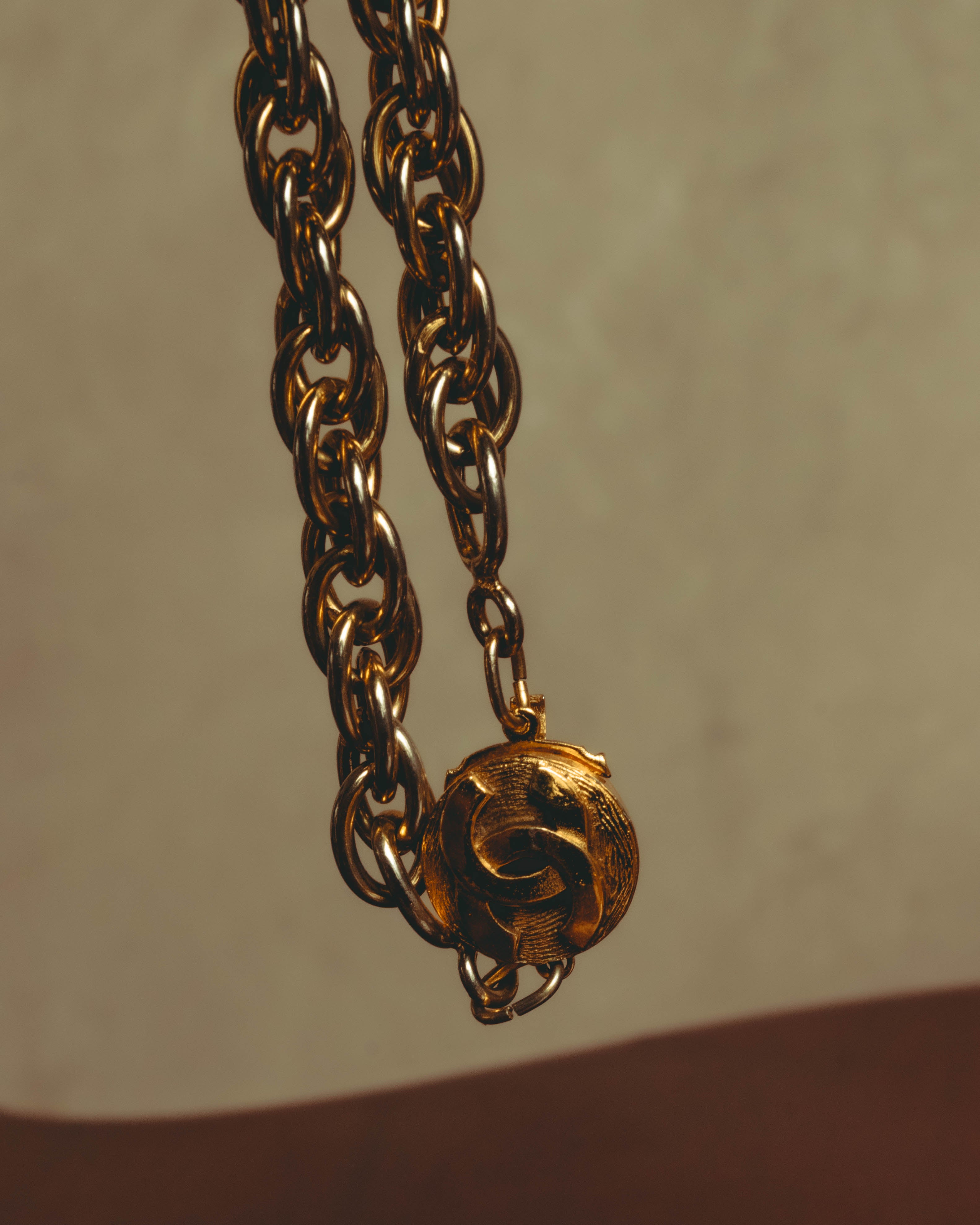 –SPECIAL– "CHANEL" 80's Gripoix Byzantine cross pendant necklace