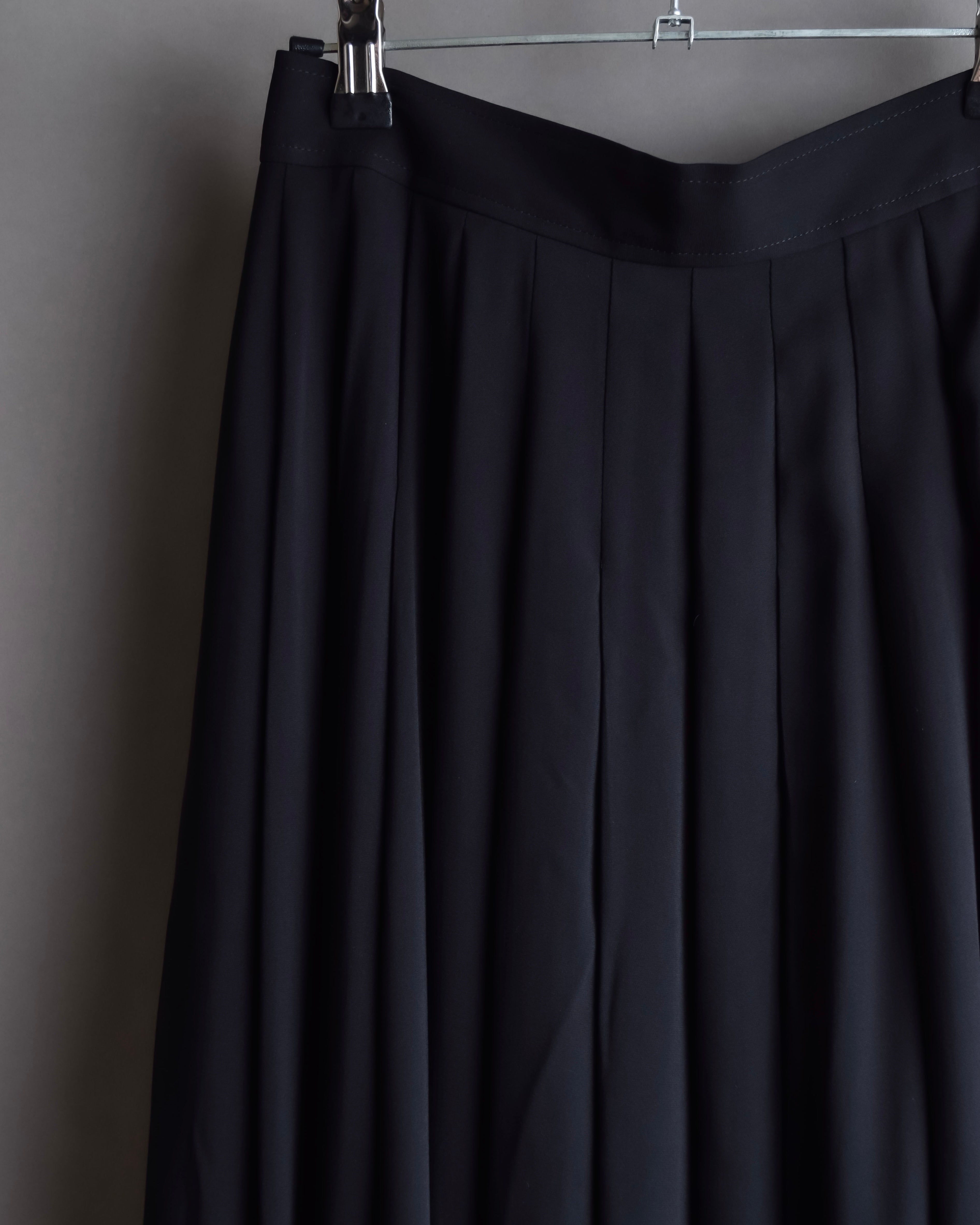 "Chloe" Fold-in pleats maxi length skirt