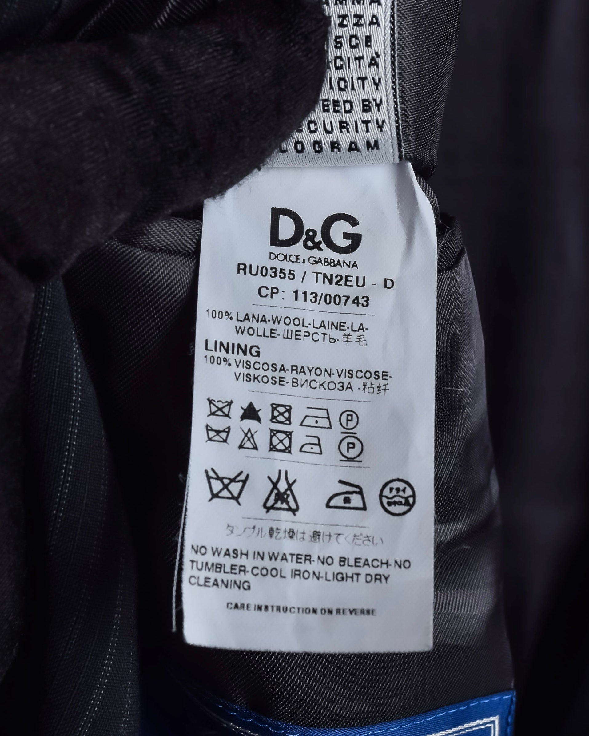 "Dolce & Gabbana" Italian tailoring stripes set up