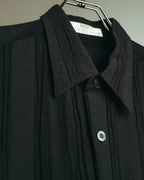 "BALENCIAGA" 80's-90's Textured linen blend shirt