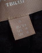 "MATÉRIEL TBILISI" Draped belted synthetic leather long jacket