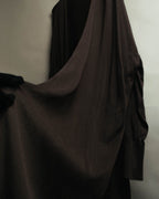 "Hermès" 00's Draped cotton silk long cardigan