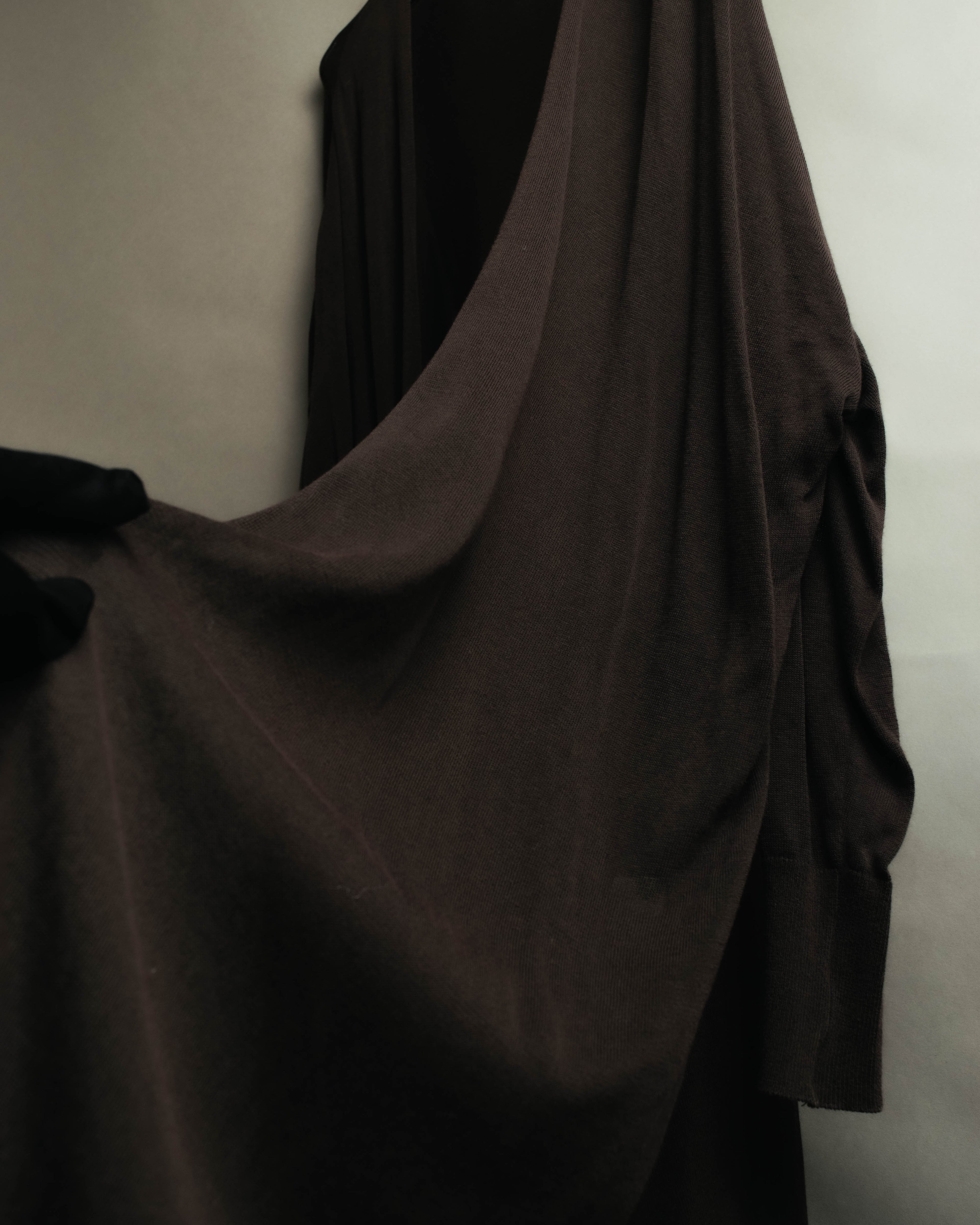 "Hermès" 00's Draped cotton silk long cardigan