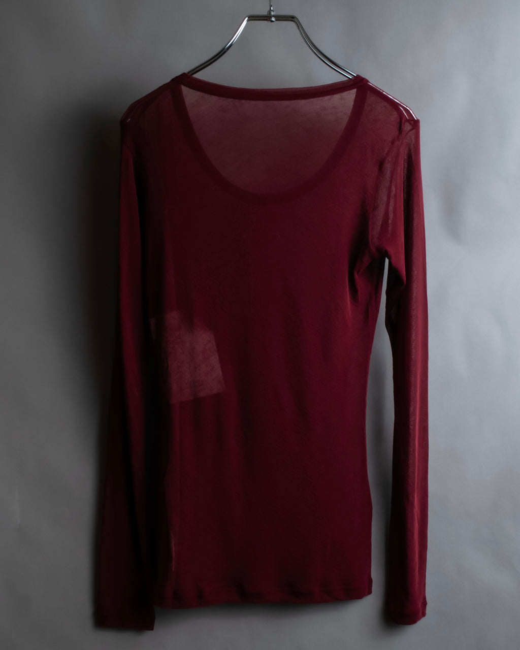 "YOHJI YAMAMOTO FEMME" 13SS Burgundy color sheer pullover