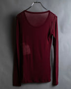 "YOHJI YAMAMOTO FEMME" 13SS Burgundy color sheer pullover