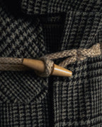 “Harris Tweed” Hooded plaid duffle coat