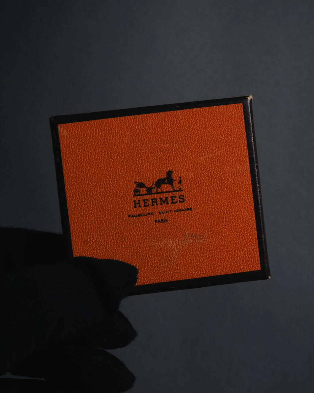 "HERMES" 80’s-90’s equestrian-threaded scarf ring