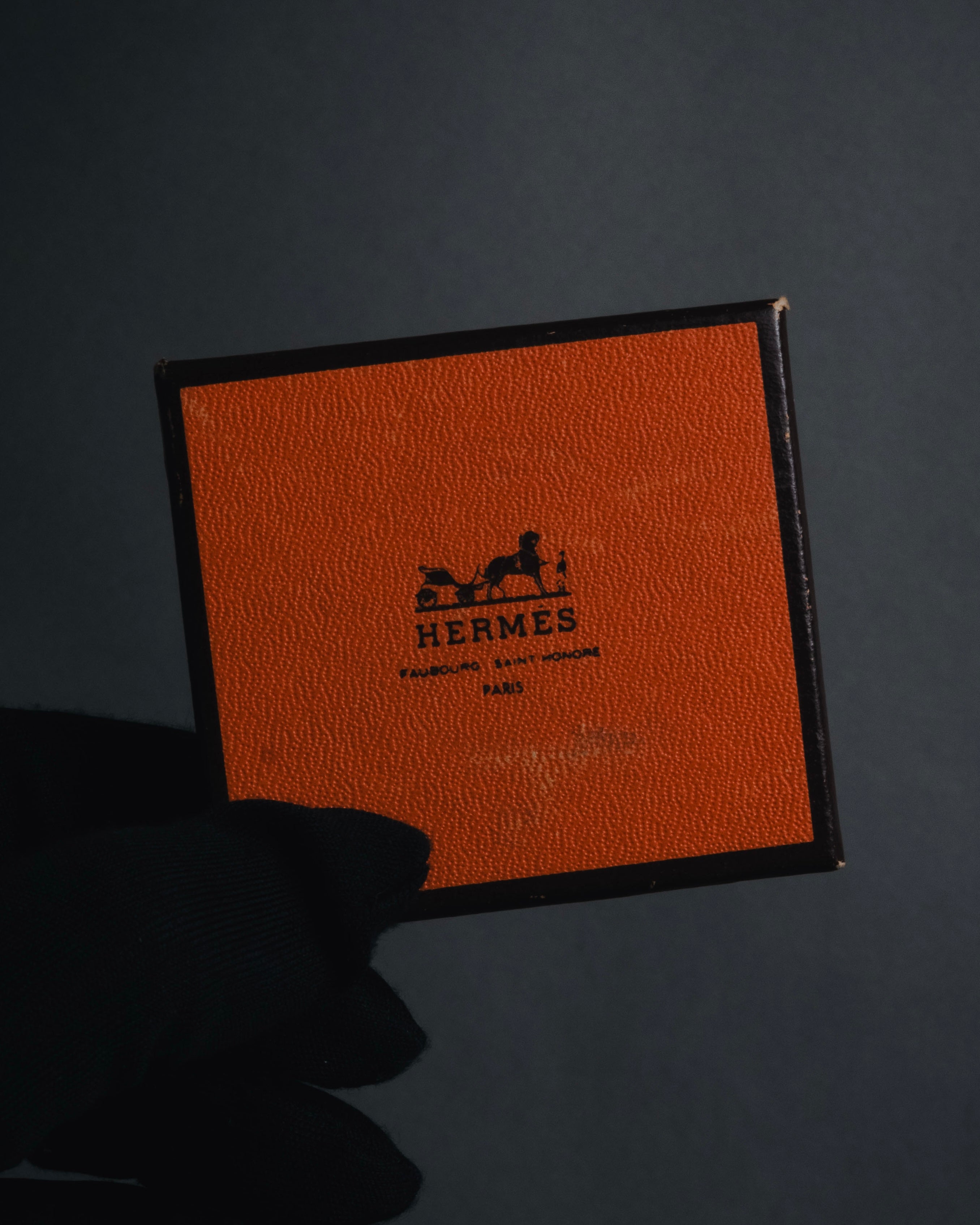 "HERMES" 80’s-90’s equestrian-threaded scarf ring