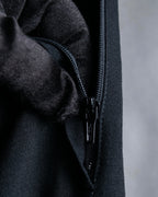 "tricot COMME des GARCONS"  Lace design at hem flare skirt