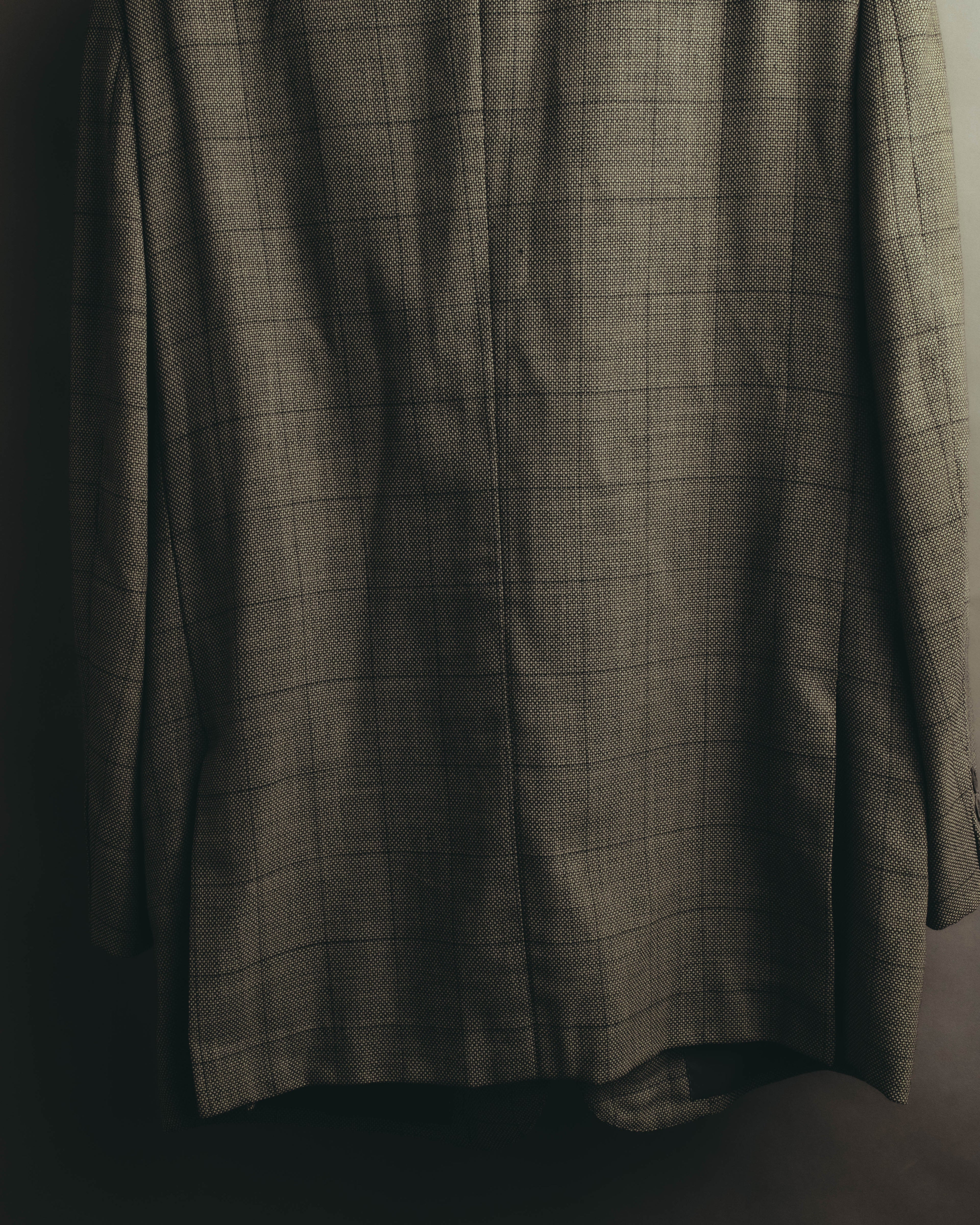 "Pierre Balmain" 80's-90's Windowpane check wool blazer