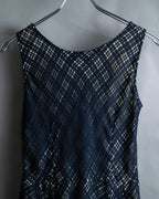 "FENDI" Embroidered check maxi onepiece