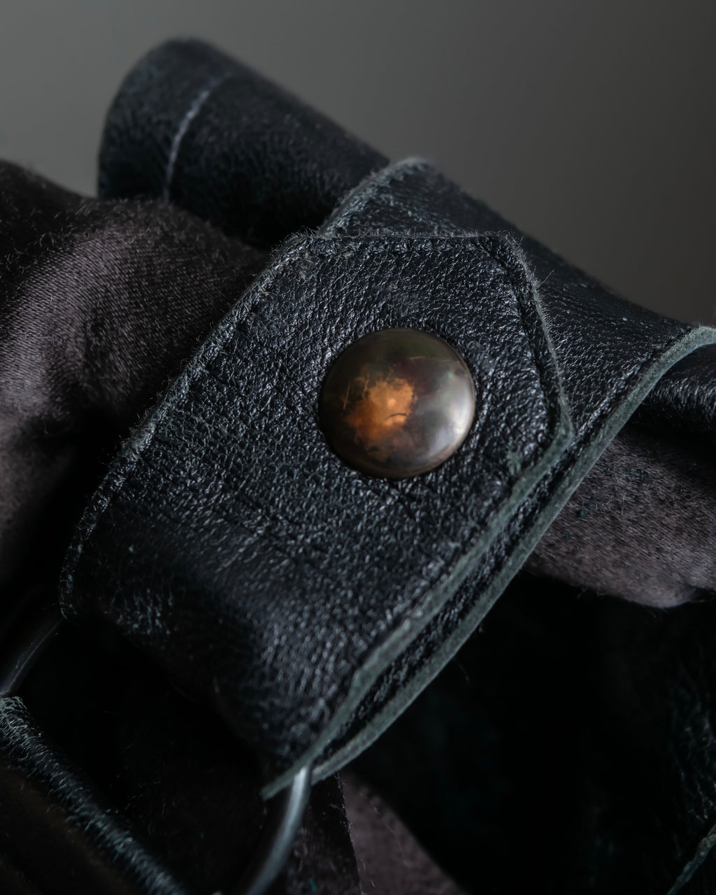 "GIORGIO ARMANI" Riders detail leather switching jacket