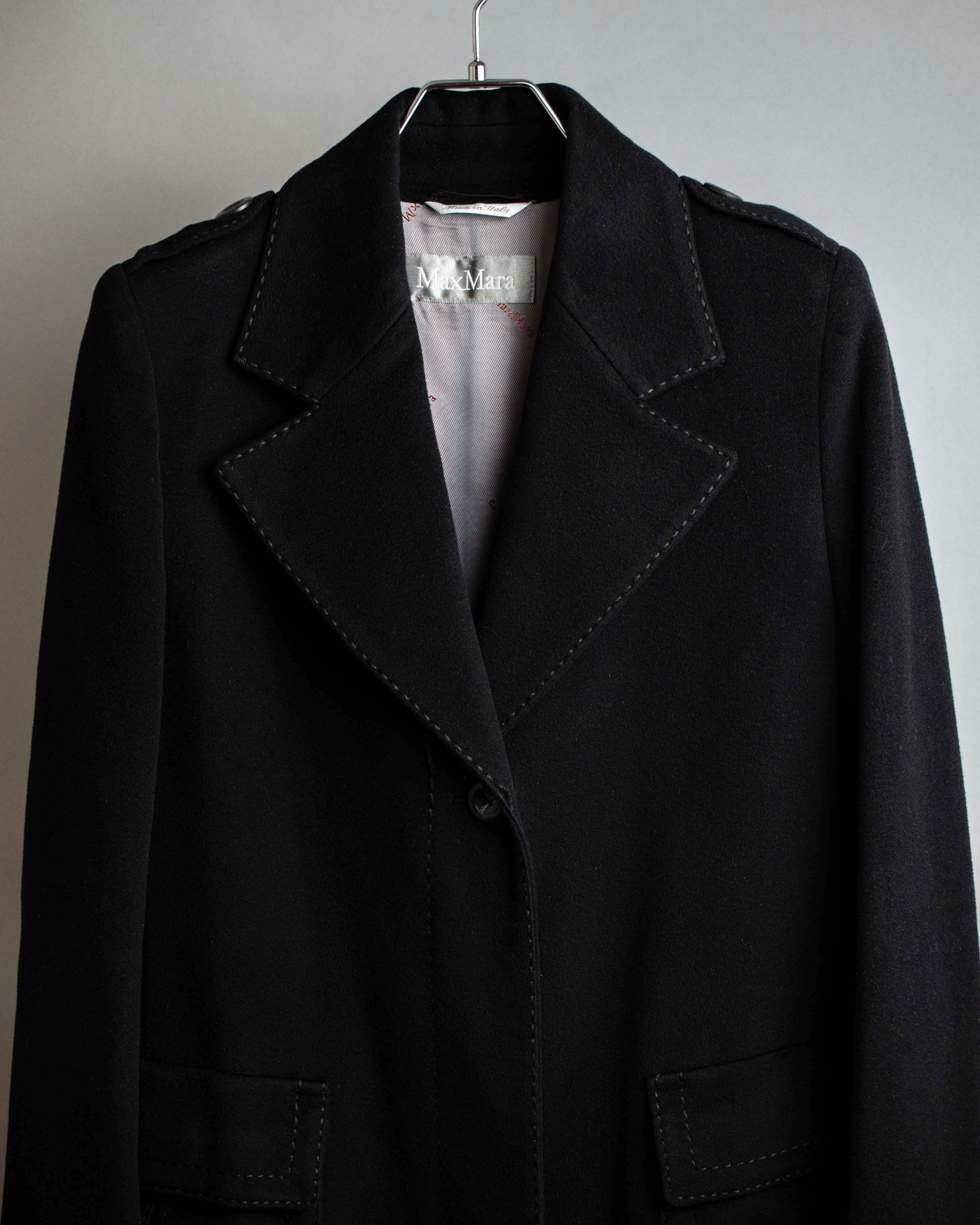 "Max Mara" Stitch design draping chester coat