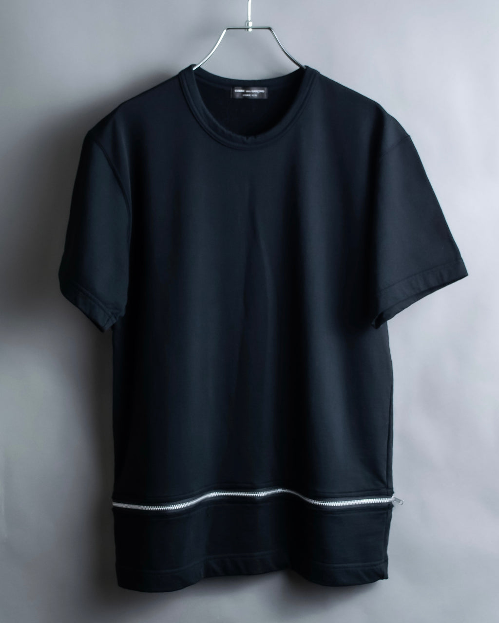“Comme des Garçons Homme Plus” Zip attached detail T shirt