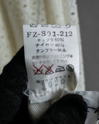 "YOHJI YAMAMOTO" 1992SS eyelet cutwork lace design long skirt