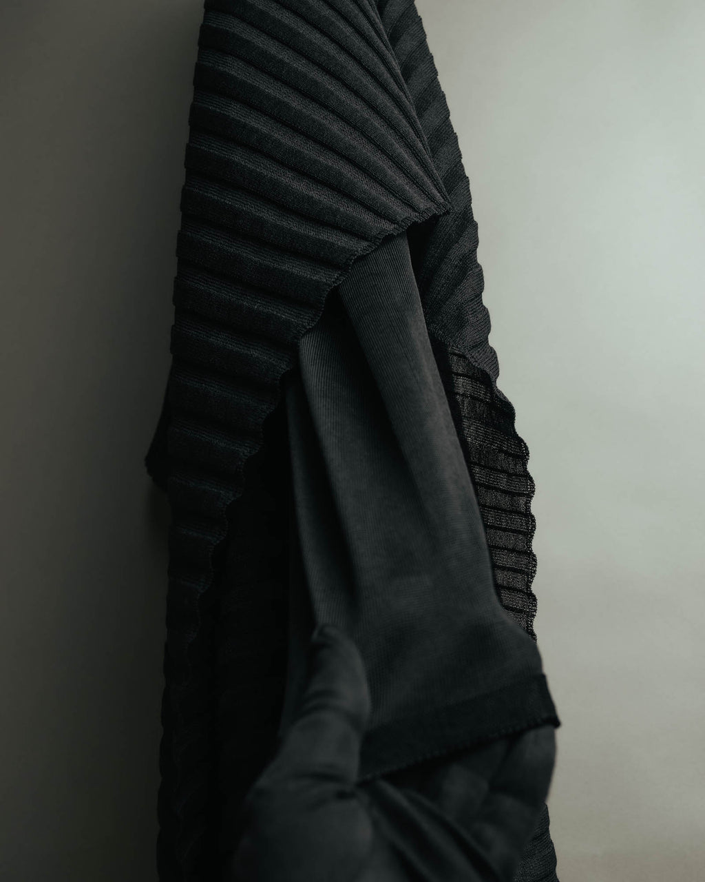 -SPECIAL- “Christian Dior“ 00’s-10’s Sheer ribbed asymmetric long skirt
