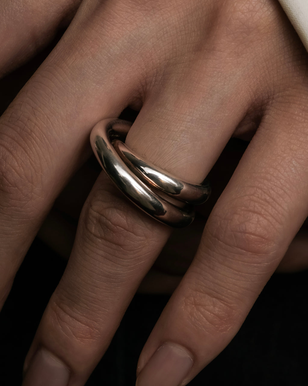 "HERMES" Vertige polished silver 925 ring