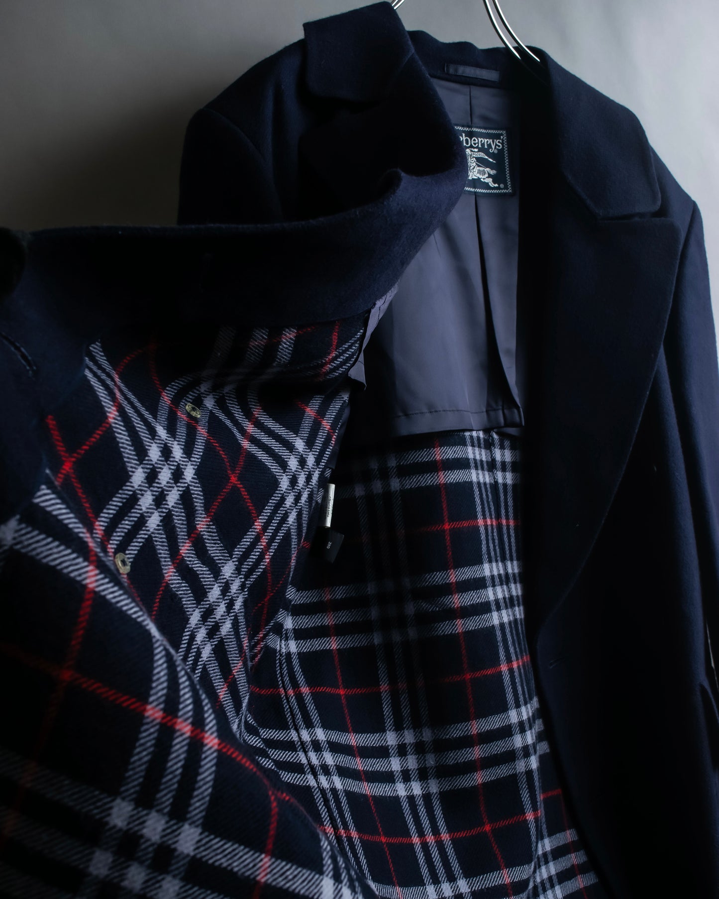 "BURBERRYS" Oversized wide lapel tailored coat