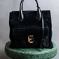 "BALENCIAGA" Padlock all afternoon velour 2way bag