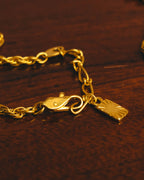 -SPECIAL- "YVES SAINT LAURENT" 80's-90's Baroque pearl textured gold pendant necklace