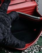"KENZO" K motif design chain shoulder wallet bag
