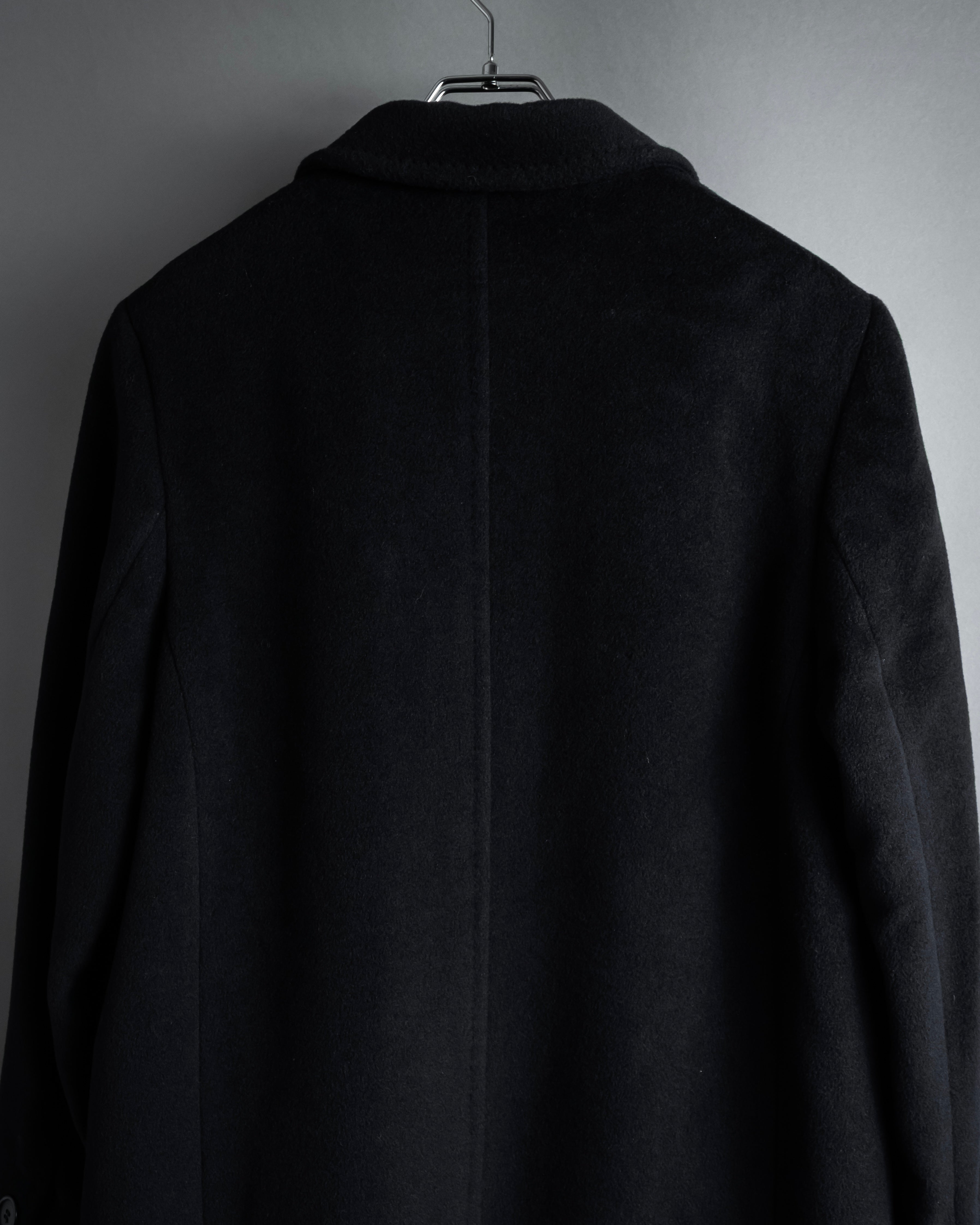 "Max Mara" 90's White tag tailored collar angora mix coat