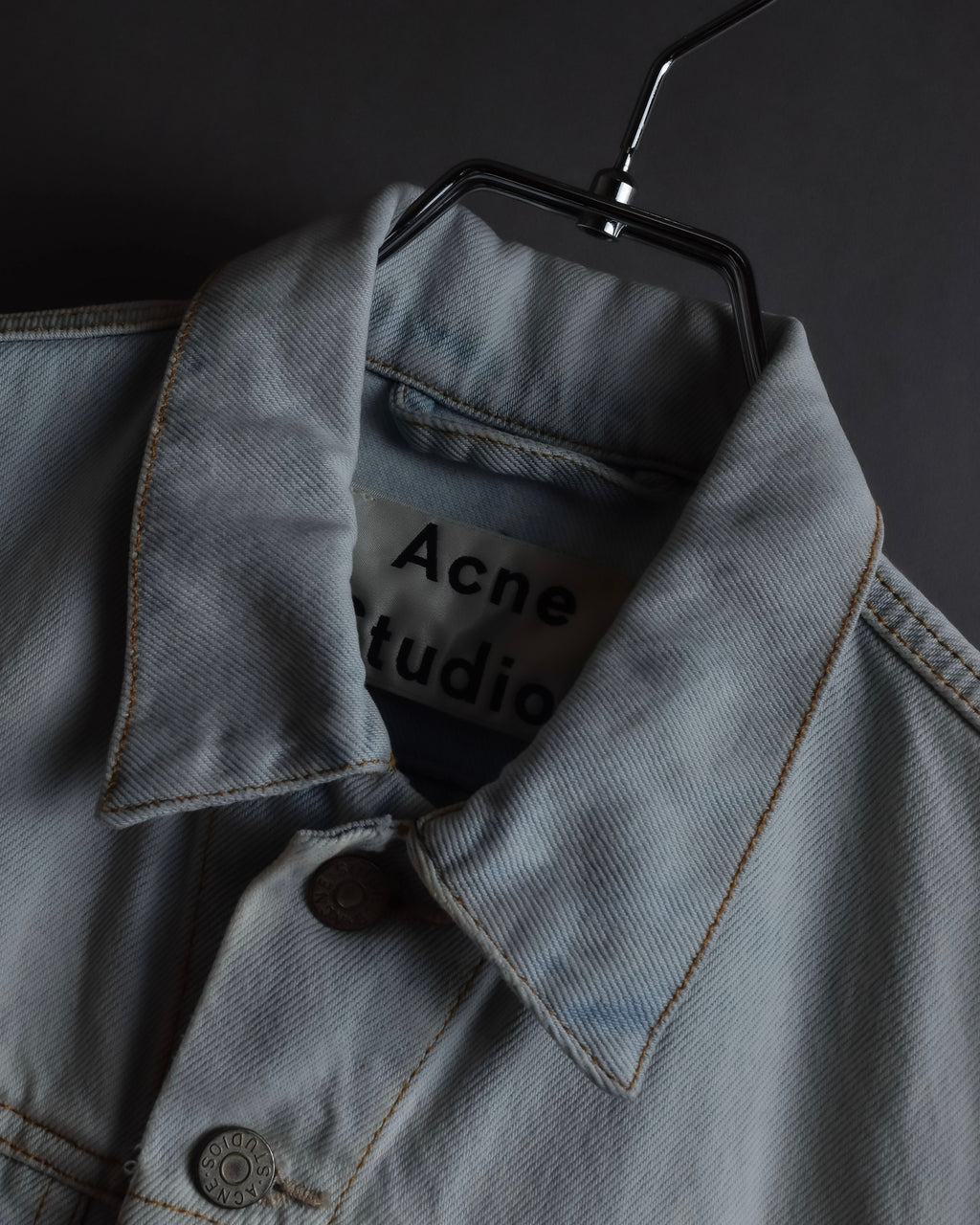 "Acne Studios" Washed light blue short denim jacket