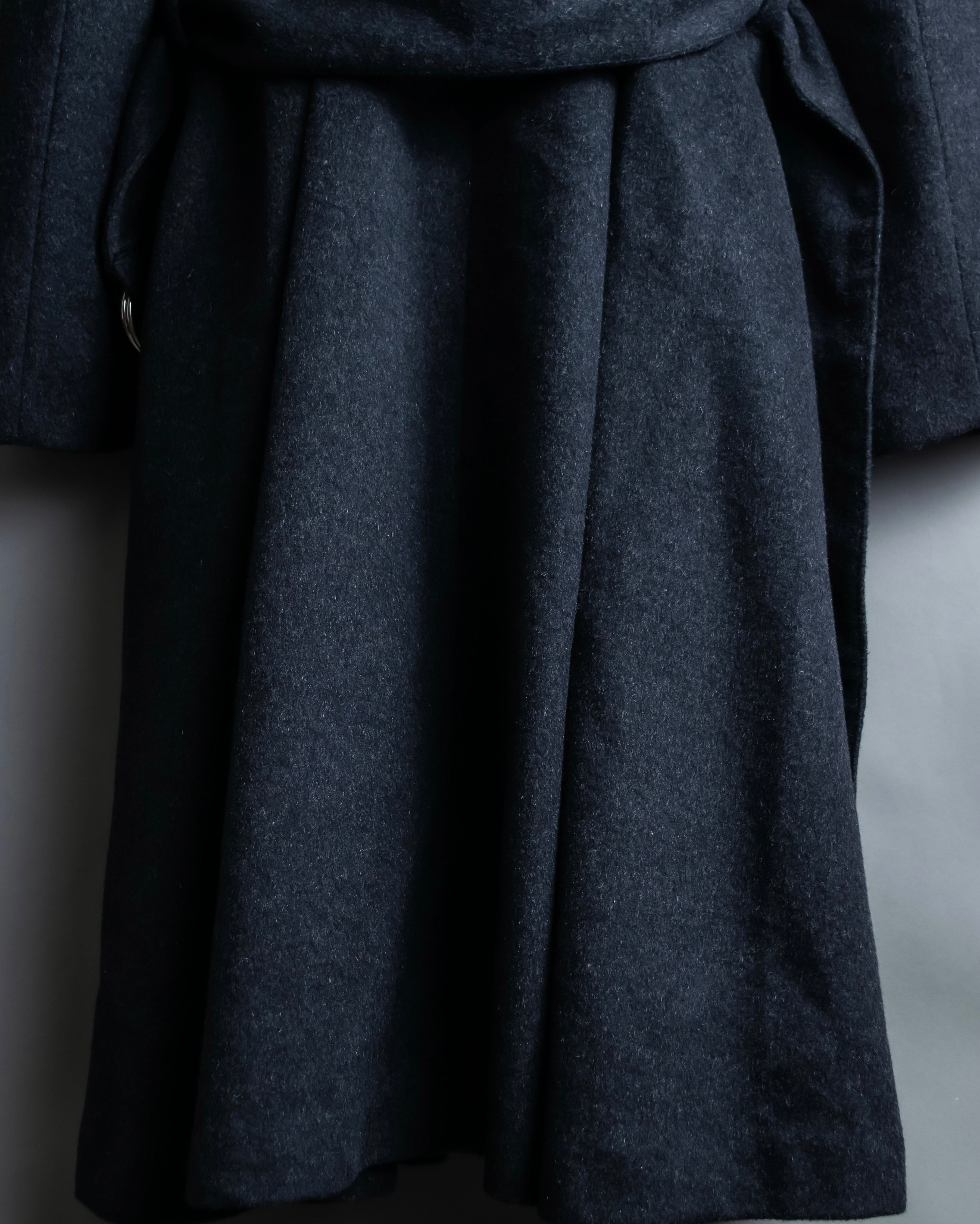 "RUIRUE BOUTIQUE" Shawl collar flare silhouette coat