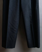 "COMME des GARCONS
HOMME" Notch lapel tailored jacket & wide tapered slacks charcoal gray set up