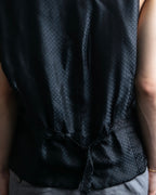 "DOLCE & GABBANA" Pattern switching peak lapel gilet