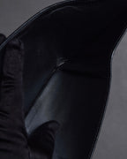 "MAISON MARGIELA" Grain texture leather snap wallet