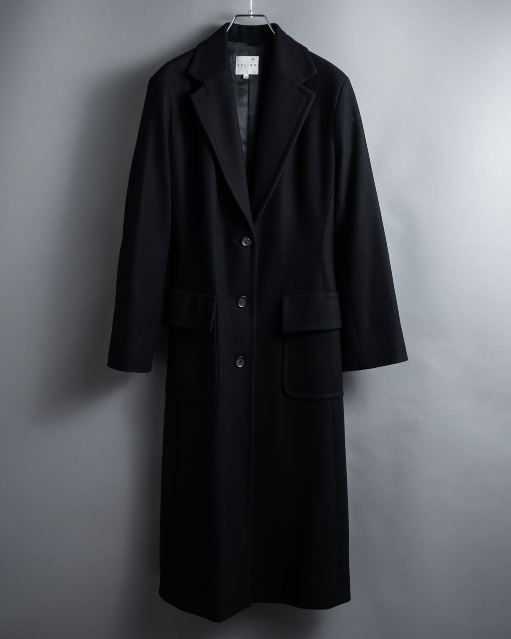 -SPECIAL- "CELINE" 1997-04's Michael Kors period minimal detail long chester coat