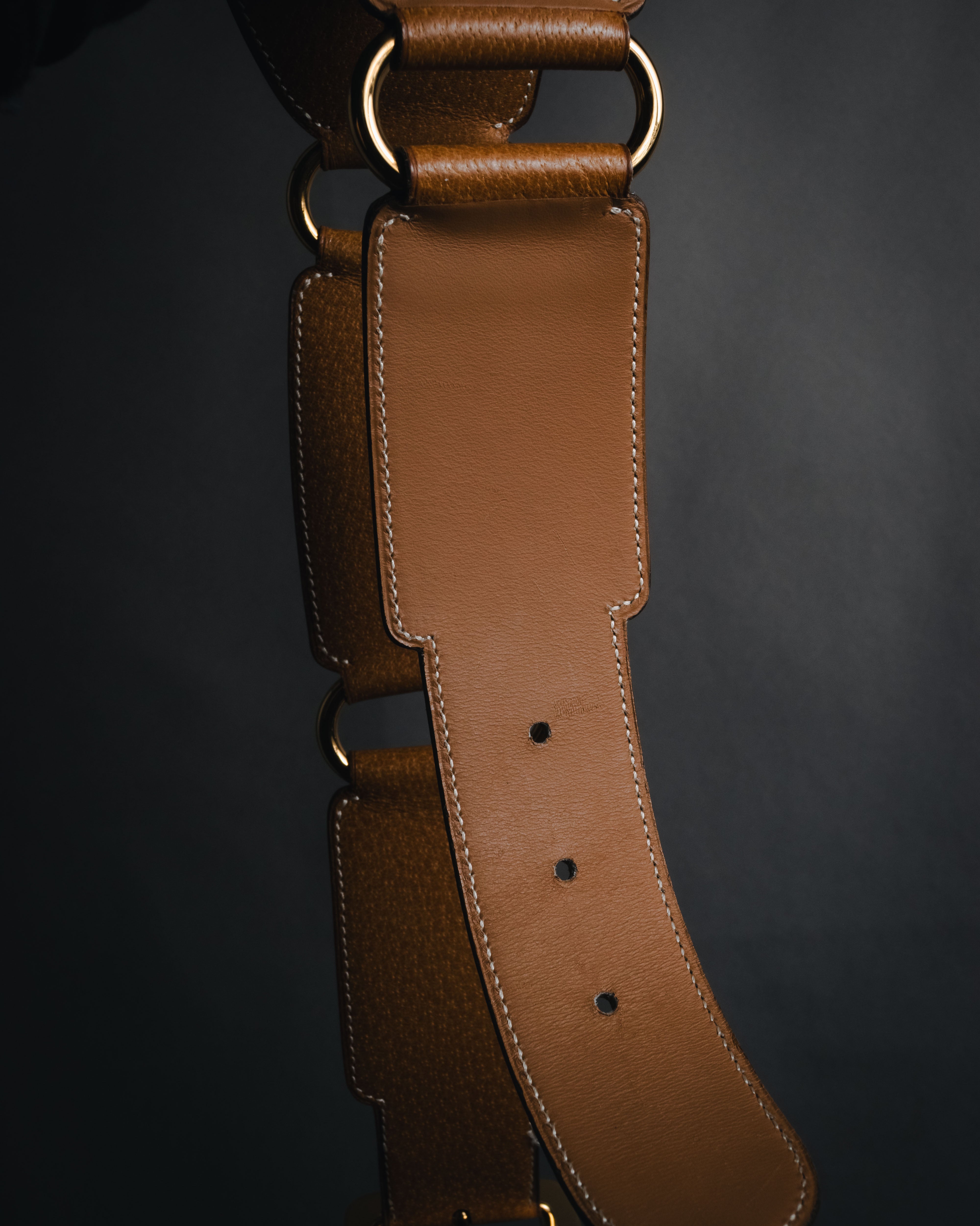 HERMES (エルメス) - レザーベルト - ブラウン - 1993年製