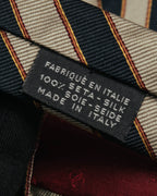 "CHANEL" 90's-00's Classic silk regimental striped tie