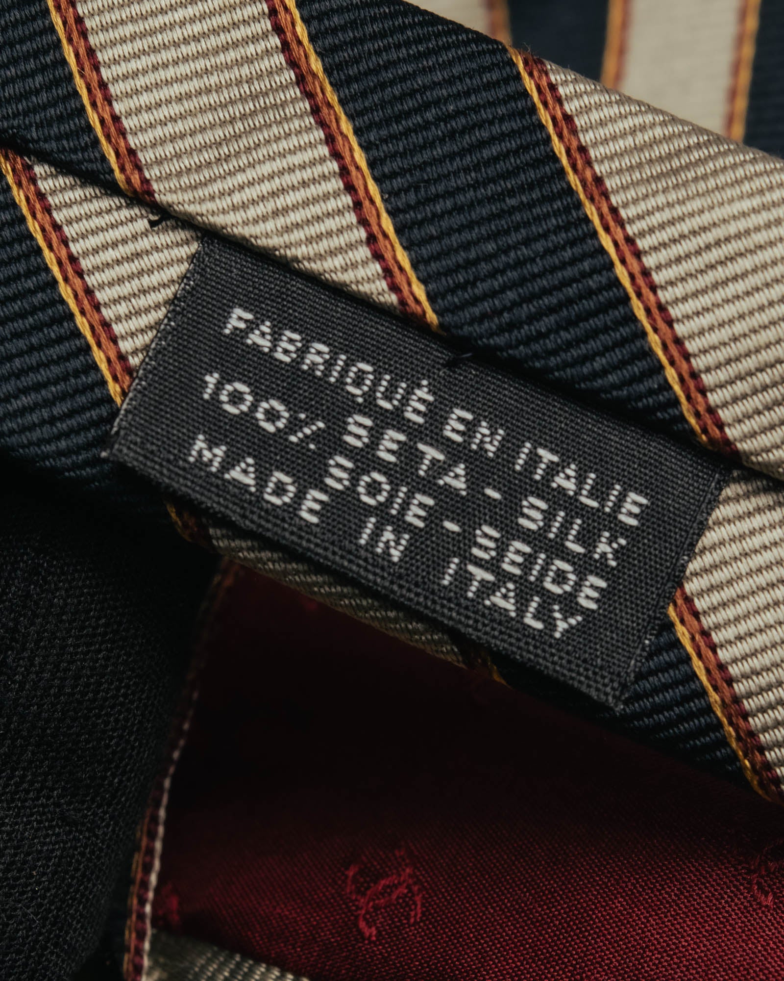 "CHANEL" 90's-00's Classic silk regimental striped tie