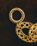 -SPECIAL- “Christian Dior” 70’s-90’s Sculptural openwork gold tone chain bracelet
