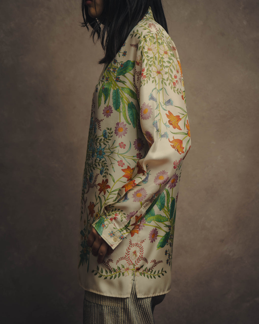 -SPECIAL- “GUCCI” 2015-2022 Botanical printed silk shirt