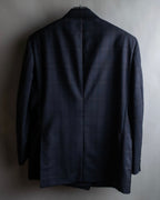 "BURBERRYS" Micro check pattern metal button blazer