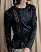 "JEAN PAUL GAULTIER FEMME" Sheer mixed material design pullover